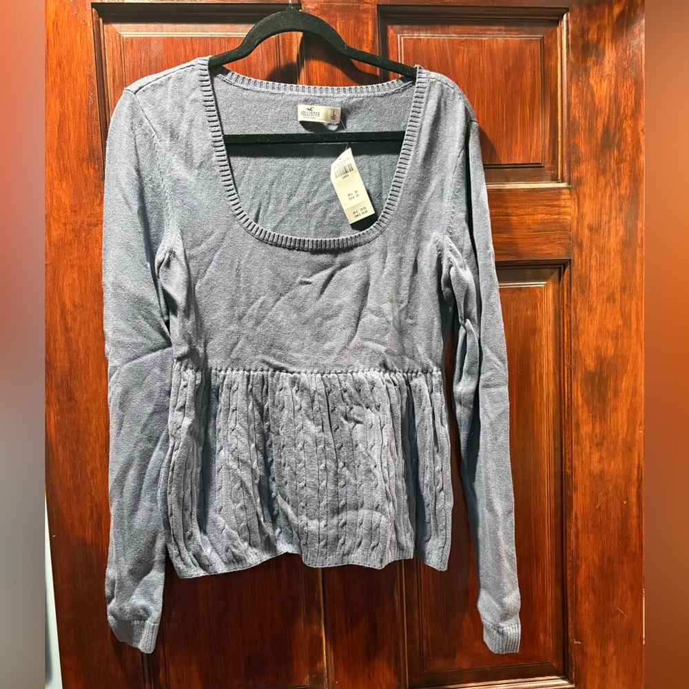Hollister Blue Long Sleeve Women's Sweater